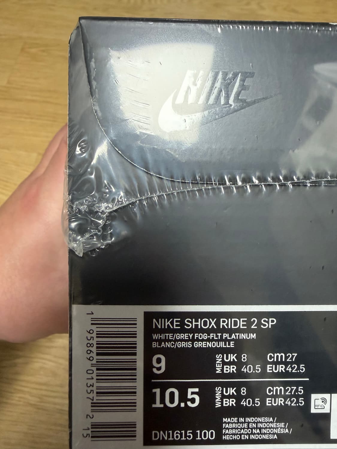 나이키 X 슈프림 샥스 라이드2 sp 화이트 270사이즈 새상품팝니다 상품이미지2