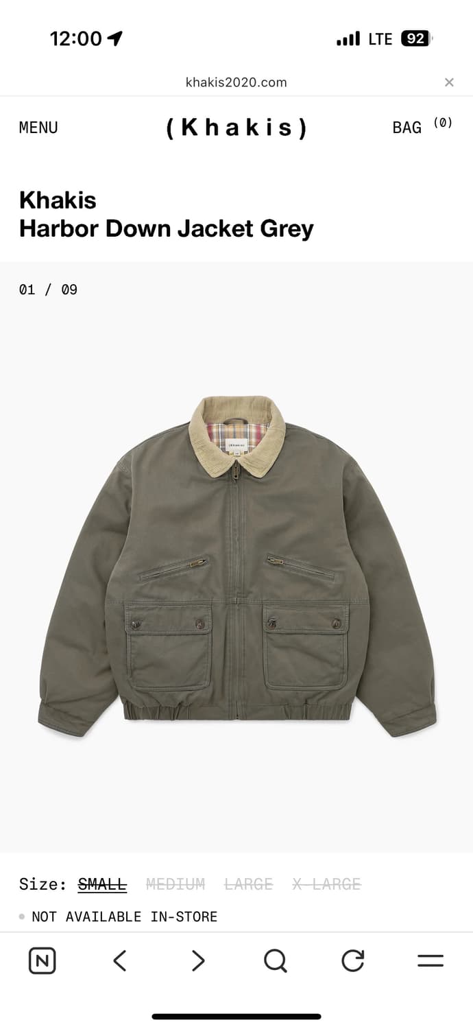 (구매) 카키스 하버 다운 자켓 그레이 S 삽니다 상품이미지1