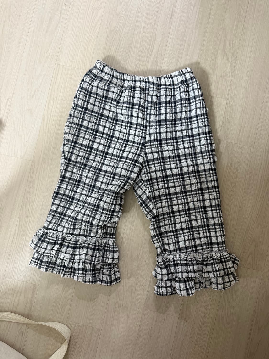 트웬티포티 프릴 체크 카프리 팬츠 상품이미지2