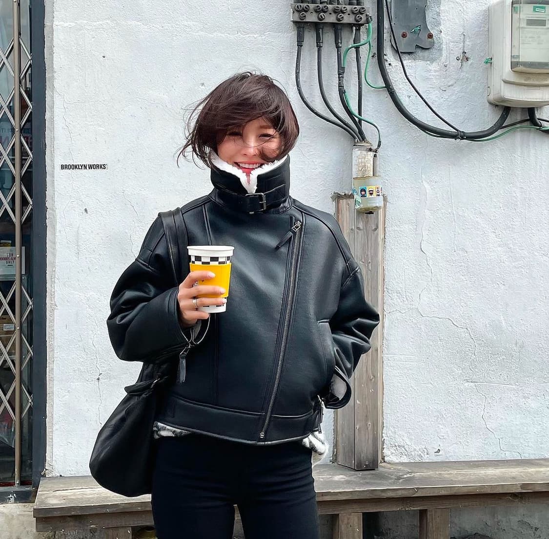 새상품 ) 임블리 부티크라인 무스탕 상품이미지4