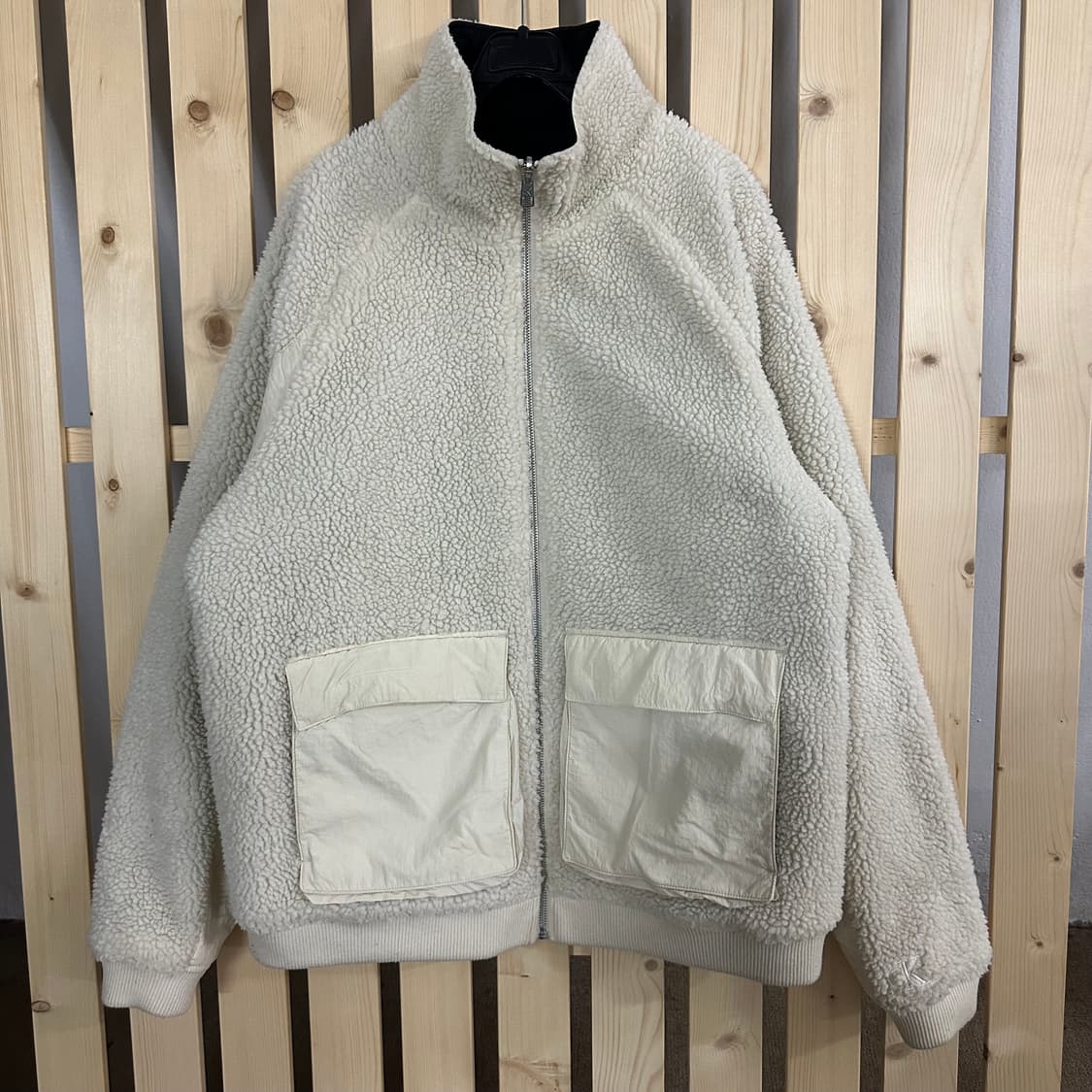 (L) 캘빈클라인 리버시블 양털 플리스 자켓 양면 상품이미지3