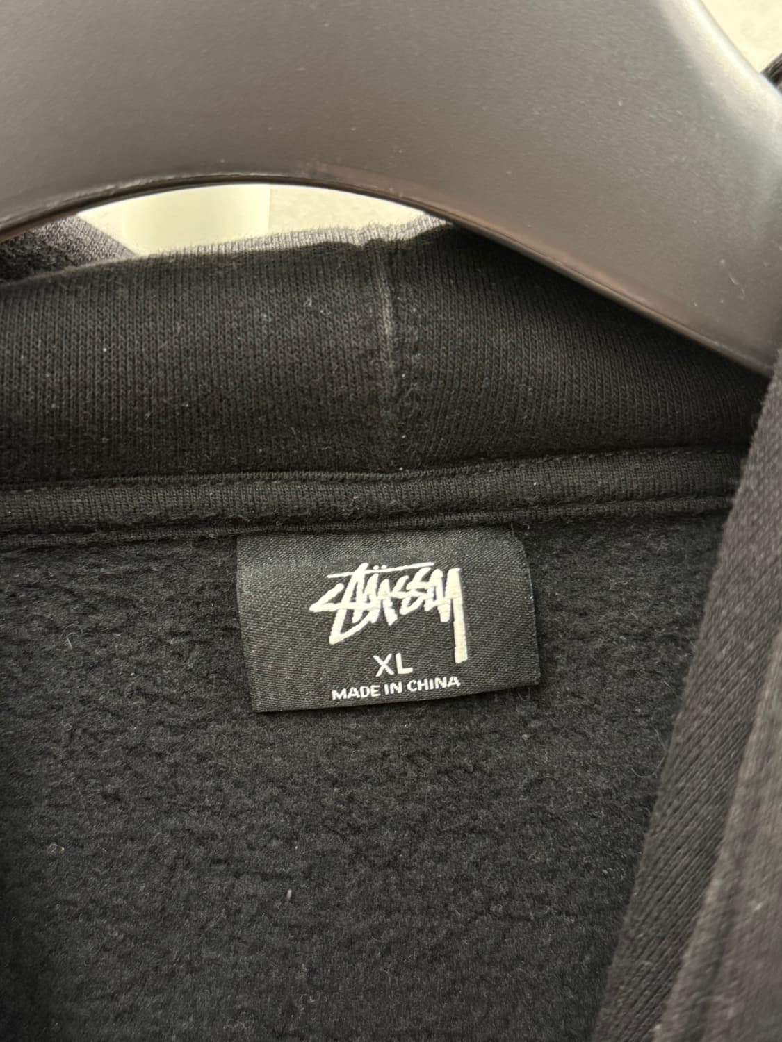Stussy logo hoodie black XL 상품이미지4