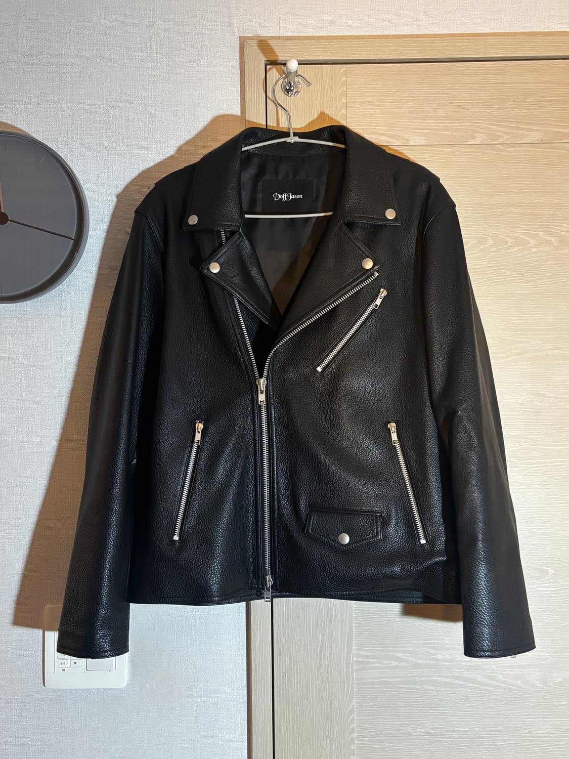 택포/S급) 도프제이슨 소가죽 레더 라이더 자켓 블랙 카우하이드 상품이미지1
