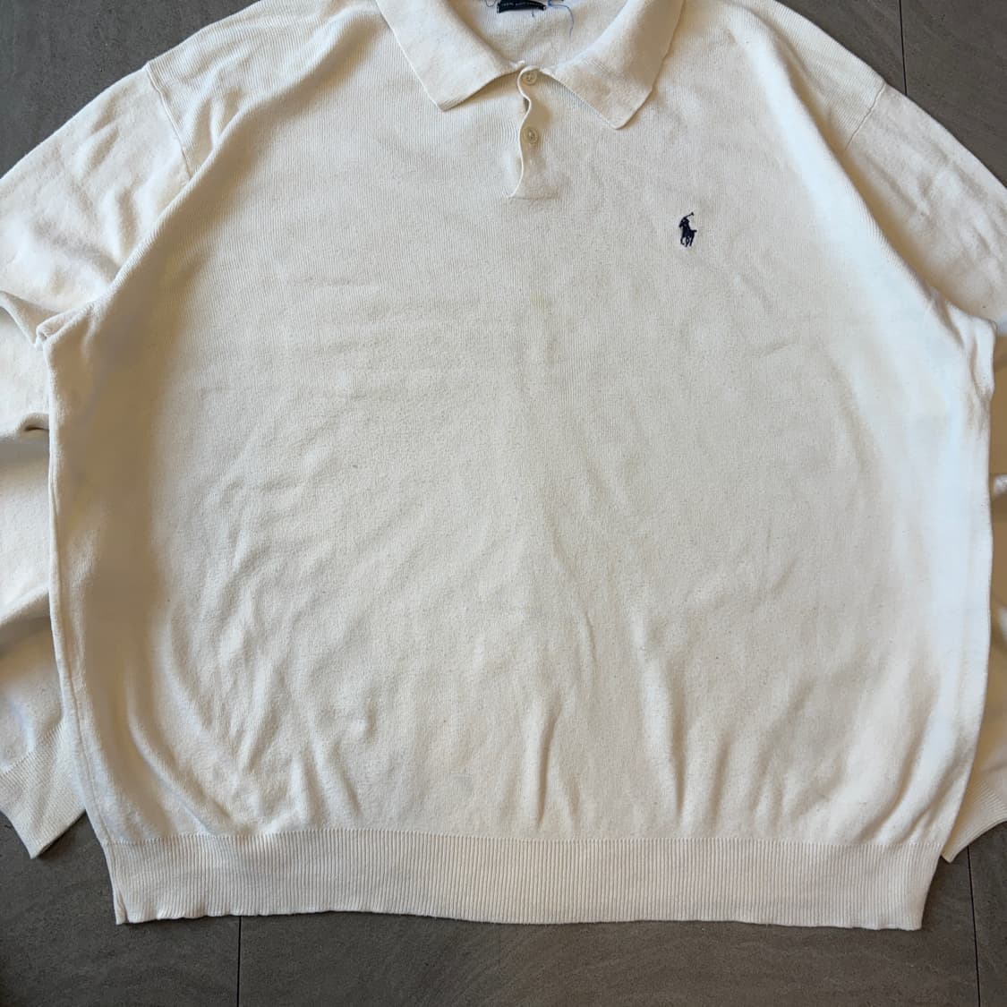 폴로 정품 화이트 피마 코튼 카라 니트  상품이미지4