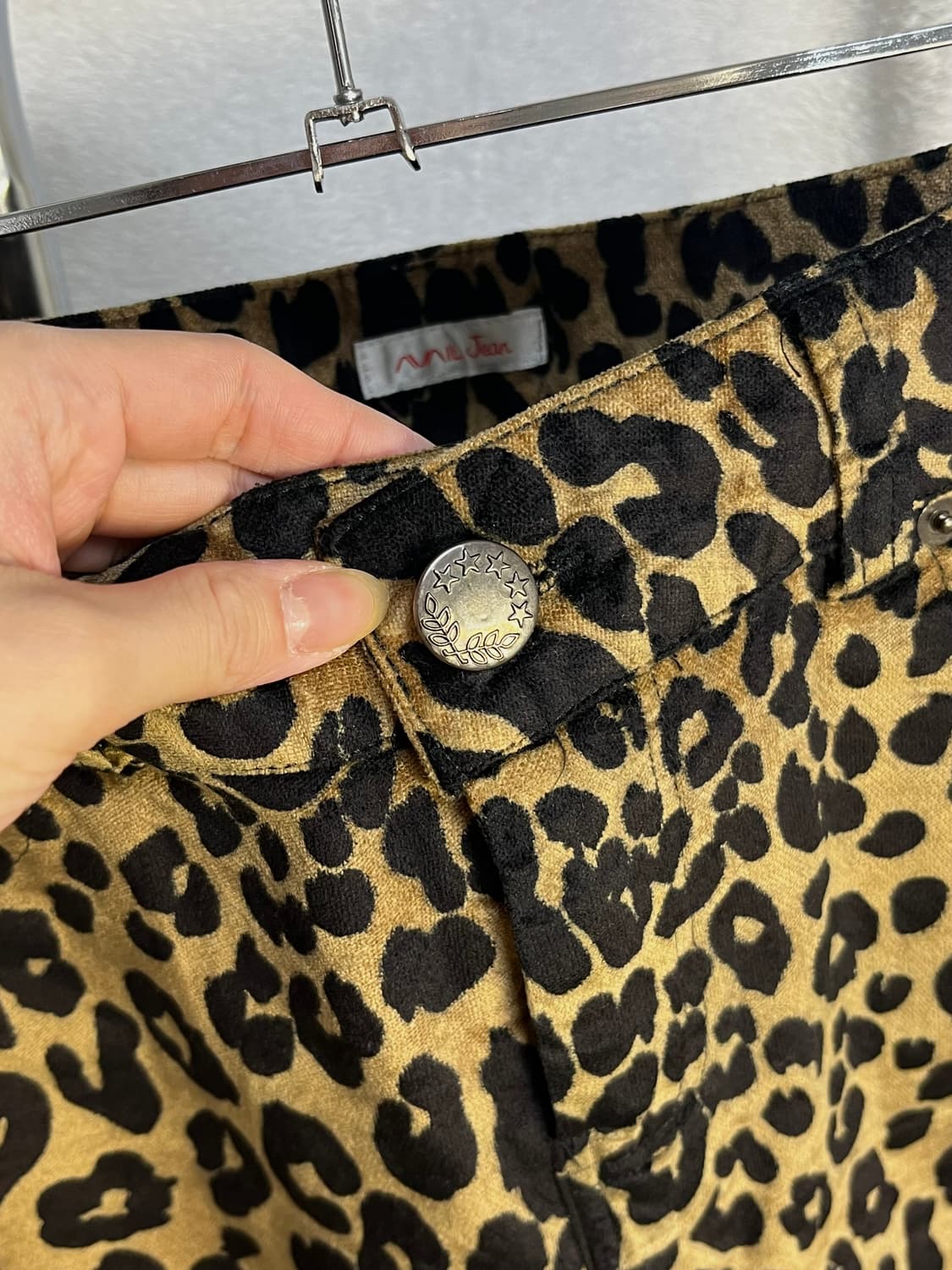 빈티지 숏벨벳 레오파드 미니 스커트 상품이미지7