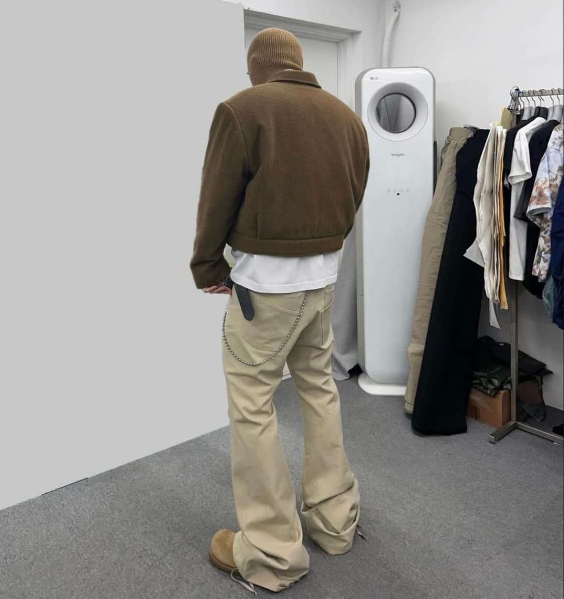 논노드 플레어 팬츠 베이지 상품이미지1