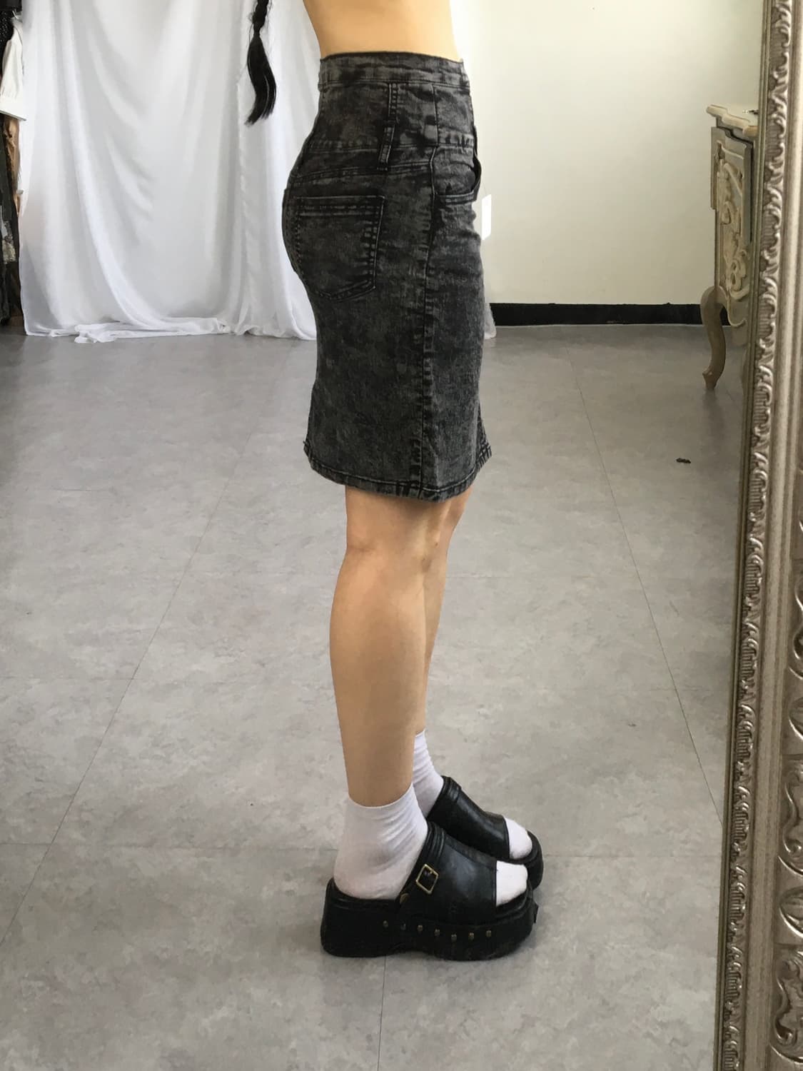 Washing midi skirt 상품이미지4