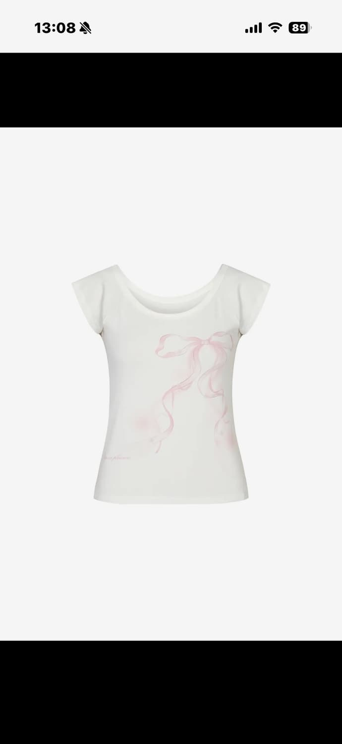 페인오어플레저 베라 리본 티 화이트 상품이미지1