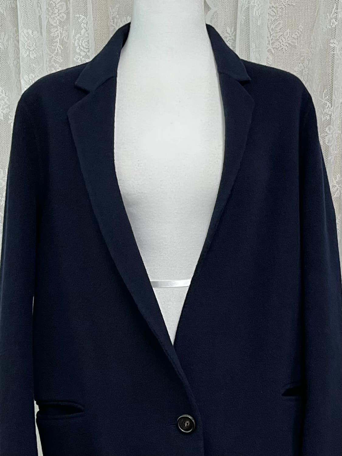 82-94-160) 한섬 시스템 핸드메이드 코트 네이비 상품이미지3