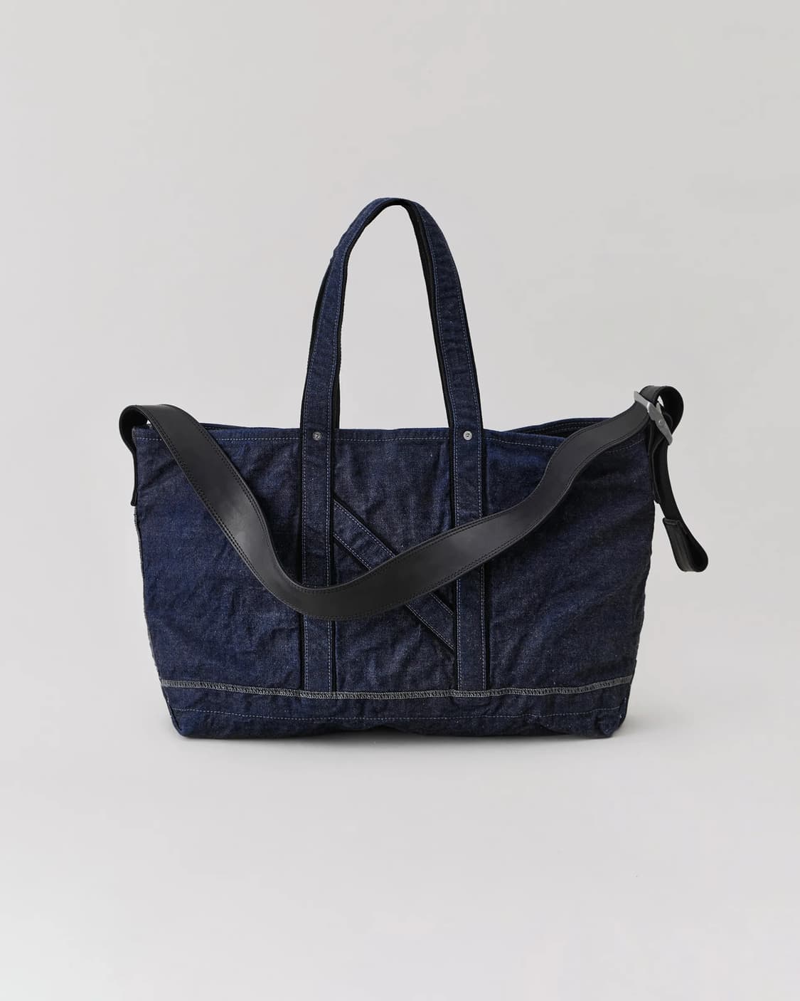 나이스네스 25AW I.LANDS 14OZ 데님 레더 토트백 숄더백 상품이미지1