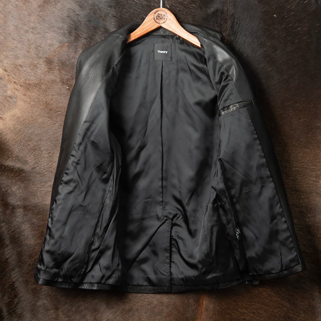 [38R] Theory 띠어리 램스킨 레더 블레이져 블랙  상품이미지6