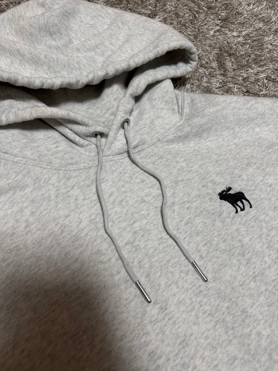 [XL] 아베크롬비앤피치 소프트 후리스 후디 그레이 상품이미지1