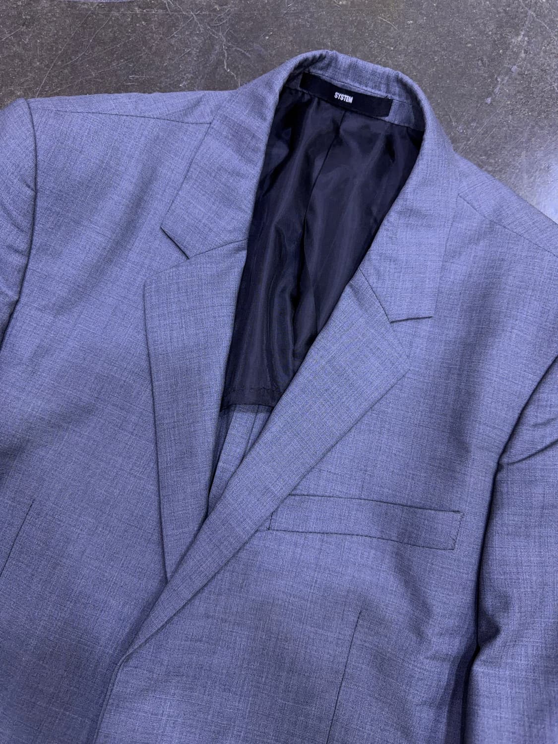 시스템옴므 울 그레이 수트셋업 자켓 팬츠 슬랙스 46 상품이미지4