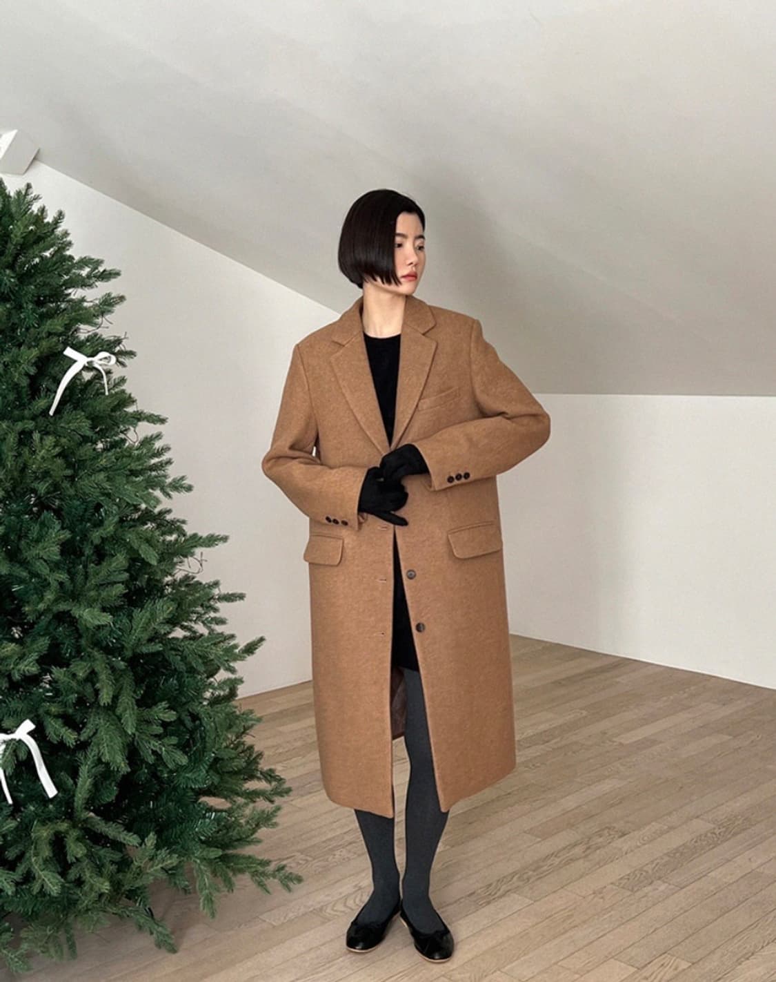 가내스라 카멜 롱코트 S 상품이미지5