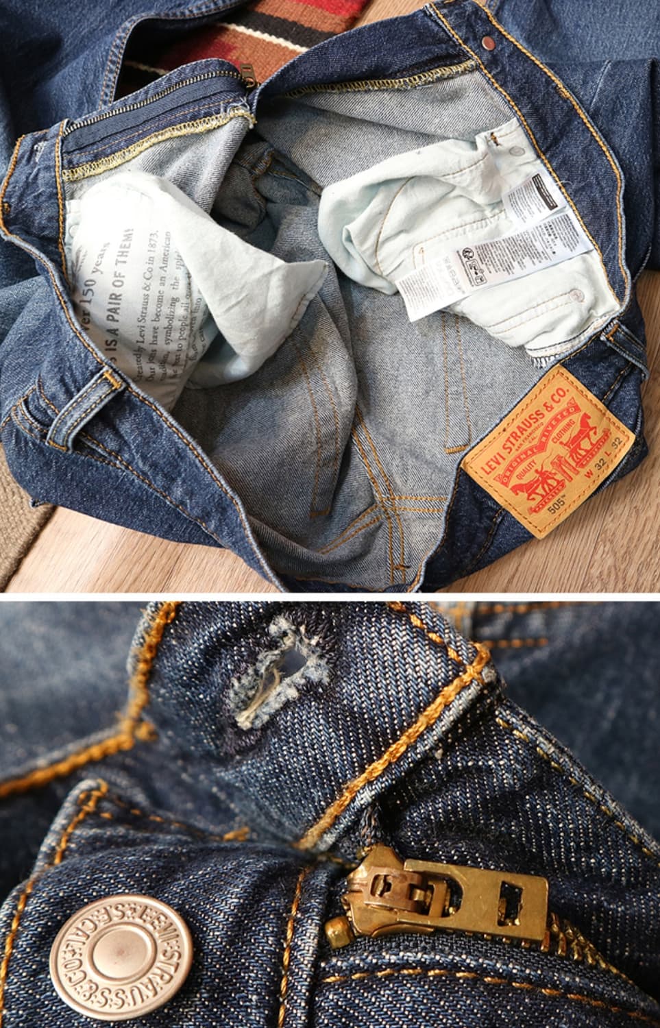 
levis 리바이스 505 워싱 가공 데님 32 상품이미지7