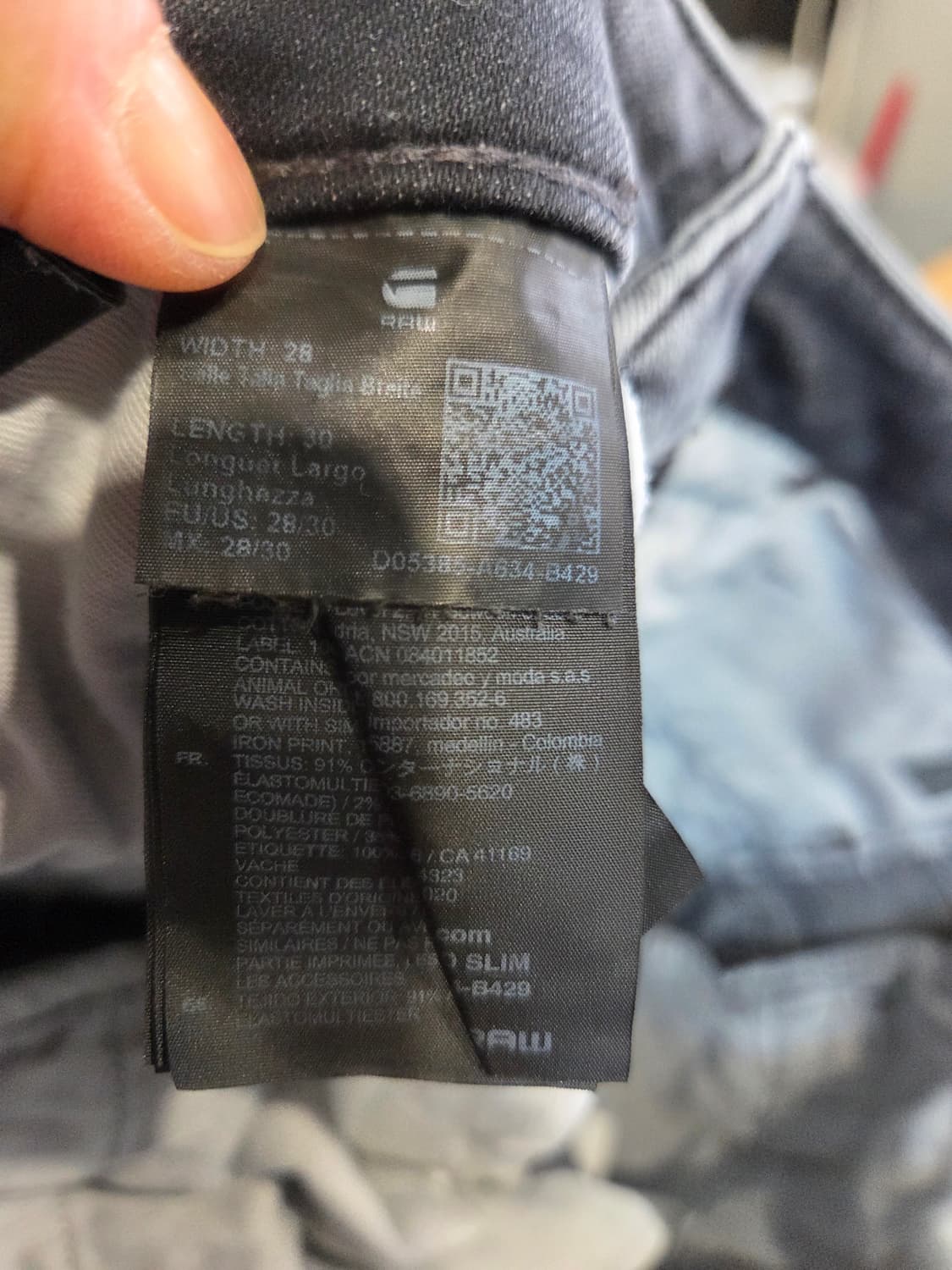 G-Star RAW 워싱 데님 바지(W28/L30)남여공용 상품이미지9