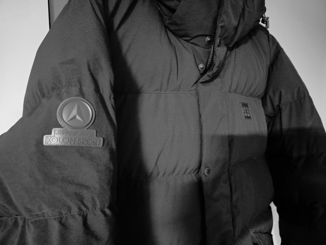 코오롱스포츠 남자 구스다운 롱패딩. 싸이즈100  상품이미지3