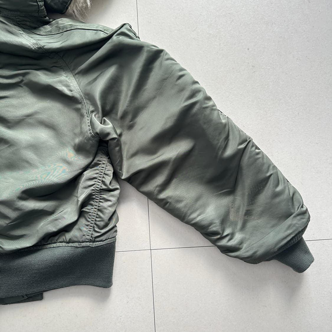 80s 오리지널 군납 알파 N-2B 미공군 플라이트 자켓 M  상품이미지9