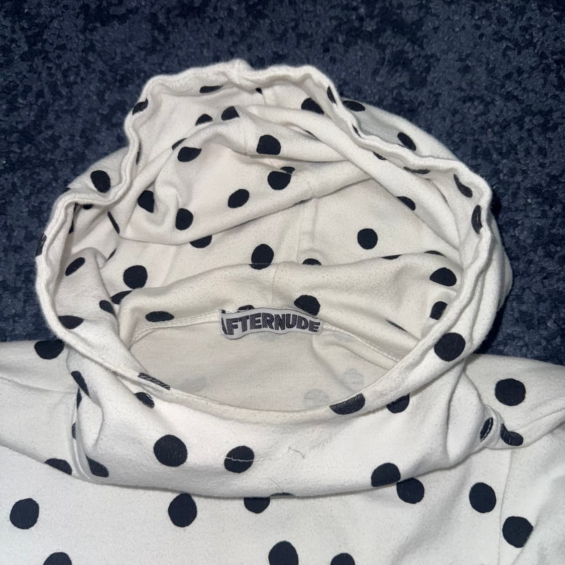 에프터누드 도트 후드티 아이보리 상품이미지3