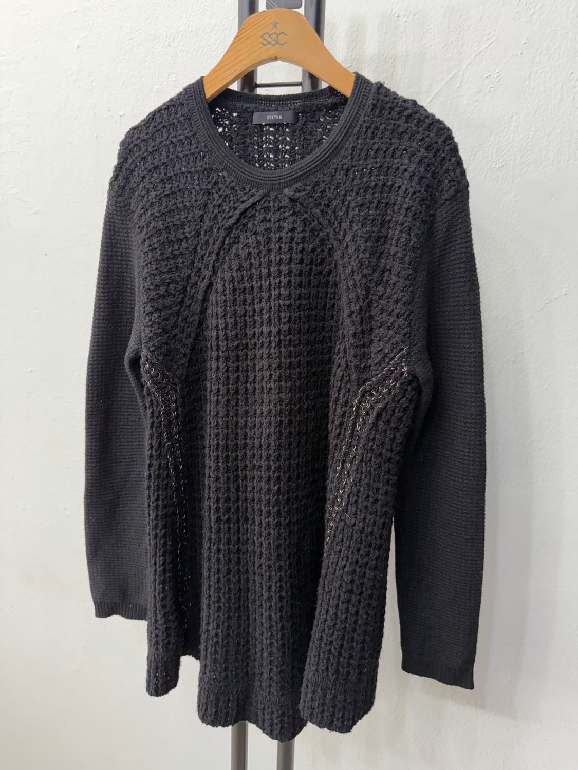 정품) SYSTEM 시스템 한섬 크로셰 니트 스웨터 90 F 상품이미지3