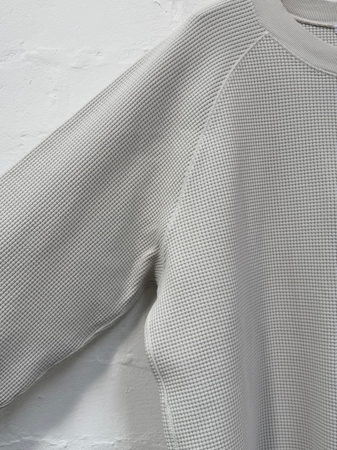 Lady White USA 코튼 와플 롱 슬리브 티셔츠 L 상품이미지4