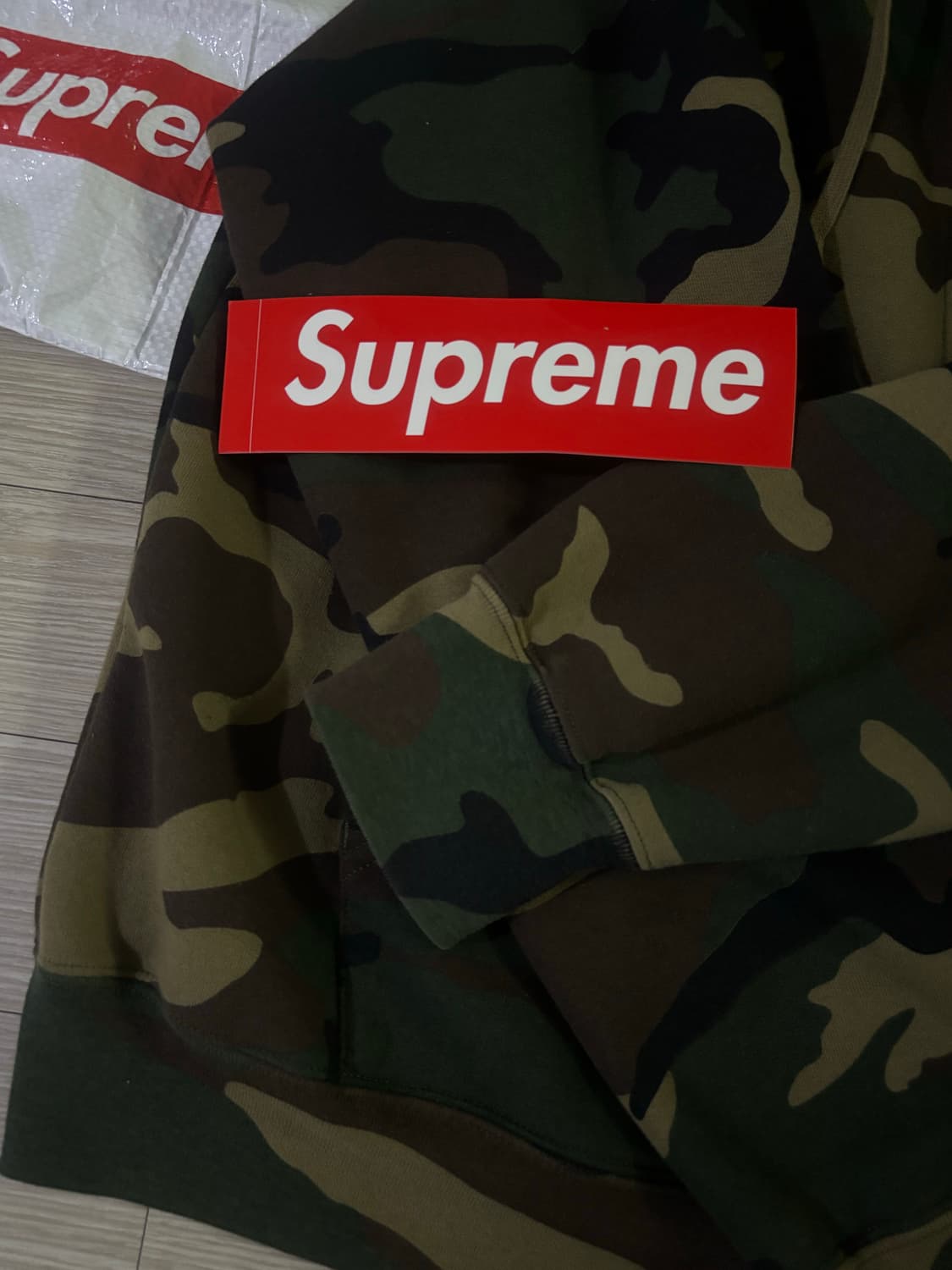 슈프림 스몰 박스 카모 후드집업 24fw 상품이미지4