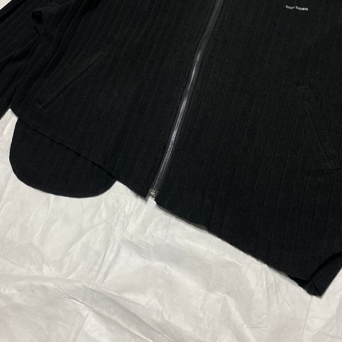 2) 친다운 언발란스 니트 집업 자켓 상품이미지4