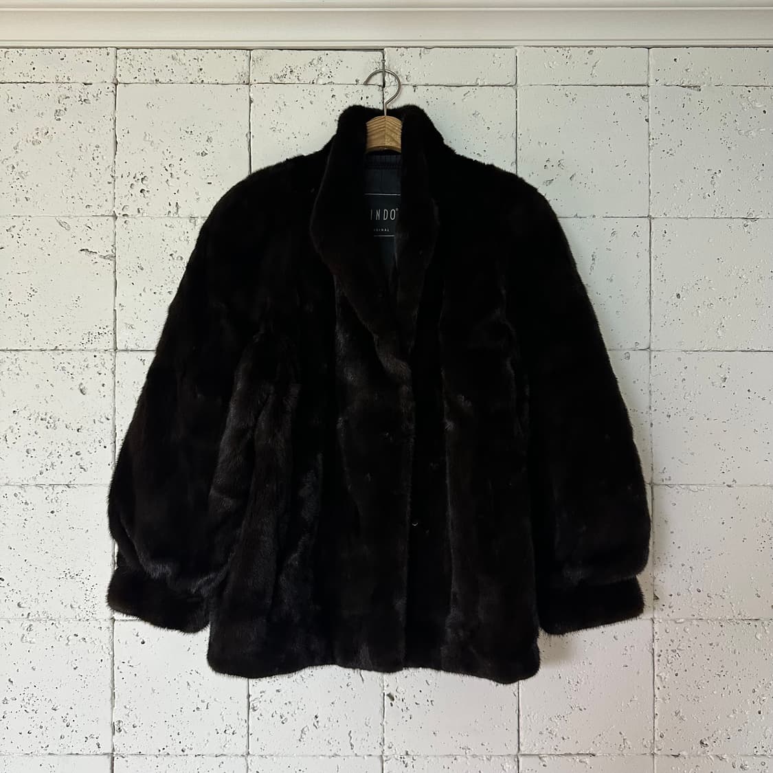 우먼100 진도 블랙글라마 밍크 코트 블랙 브라운 상품이미지1