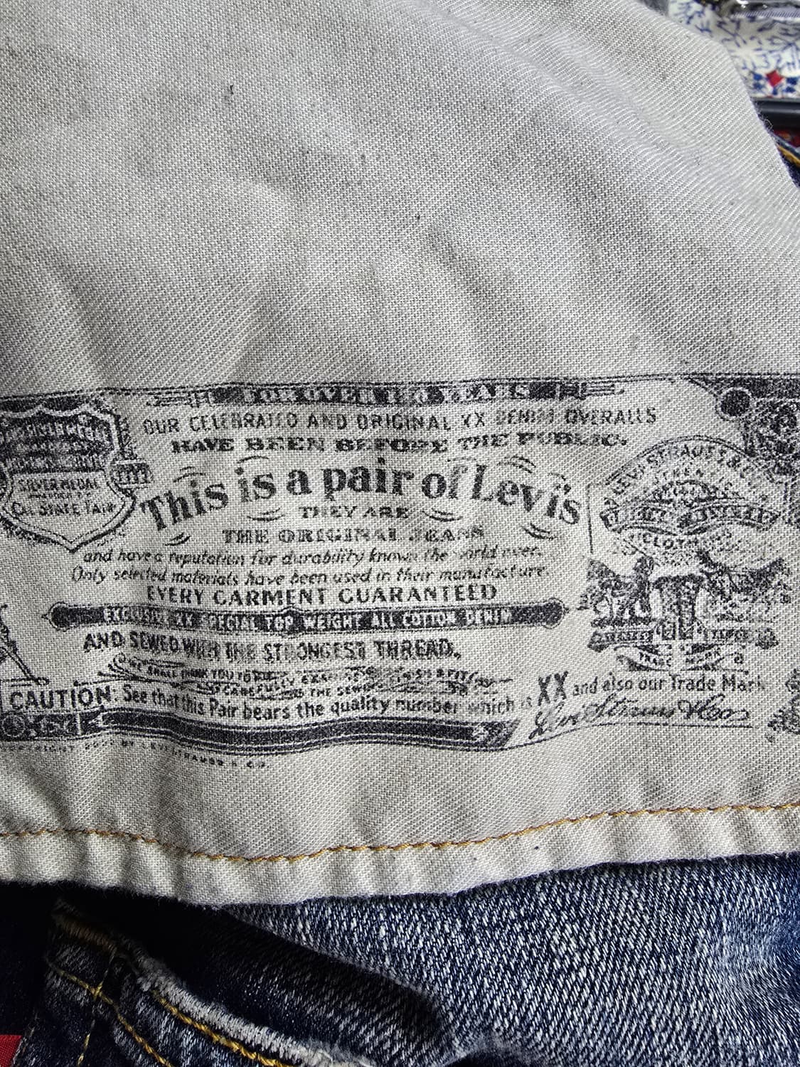 리바이스 501청바지 워싱 빈티지 데님 (1708) 상품이미지4