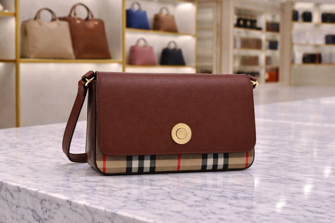 [A급] 버버리 빈티지 체크 햄프셔 크로스백 판매합니다!!! 상품이미지1