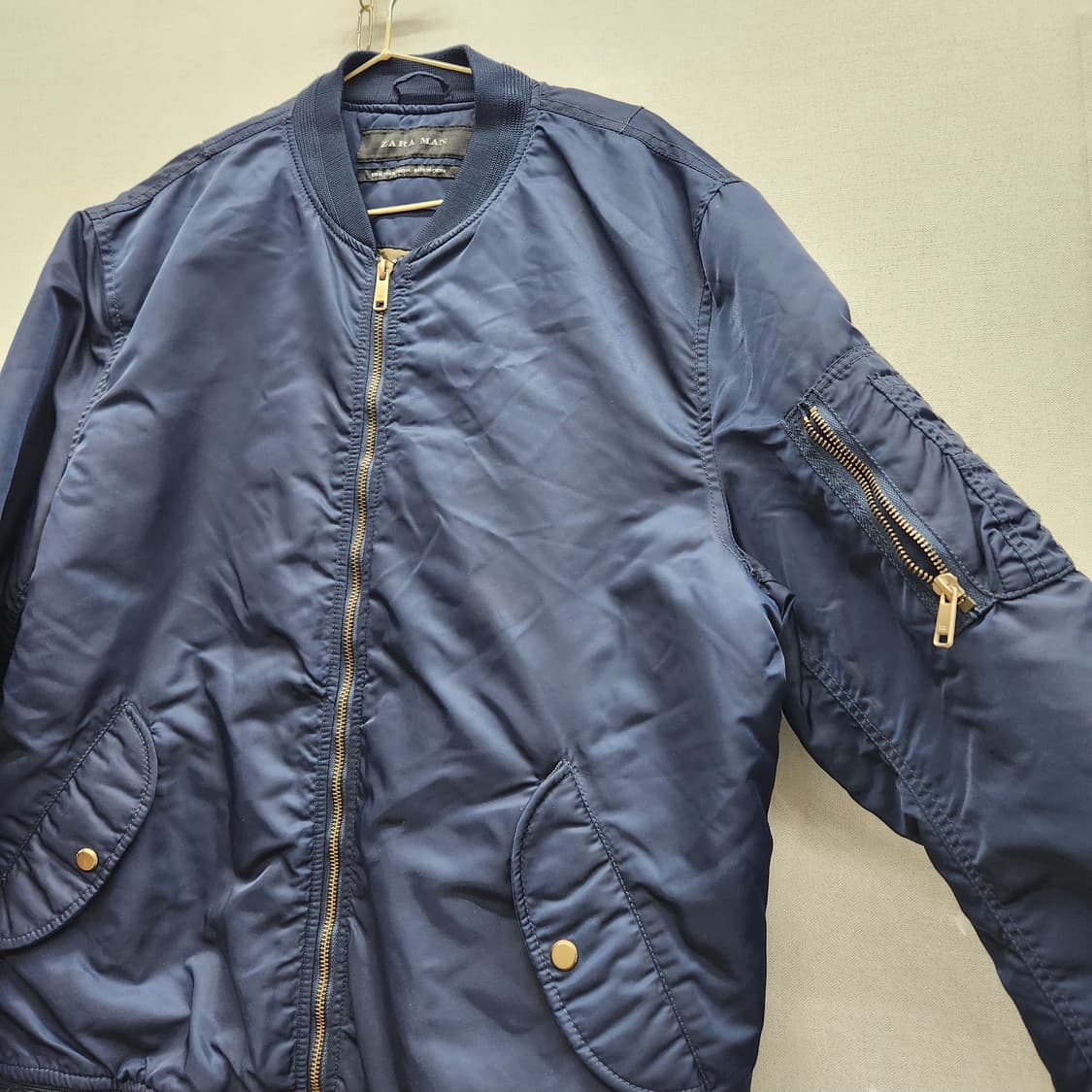 자라 ZARA 레터링 퀄팅 항공점퍼 XL(XL) 상품이미지3