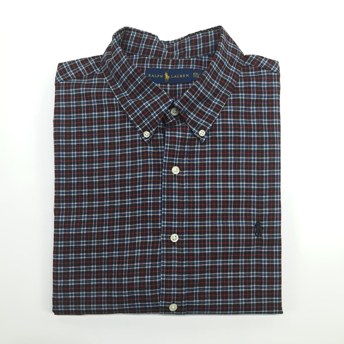 Co871 2XL 폴로 랄프로렌 블랙 스몰타탄체크 긴팔 셔츠 남방 상품이미지8