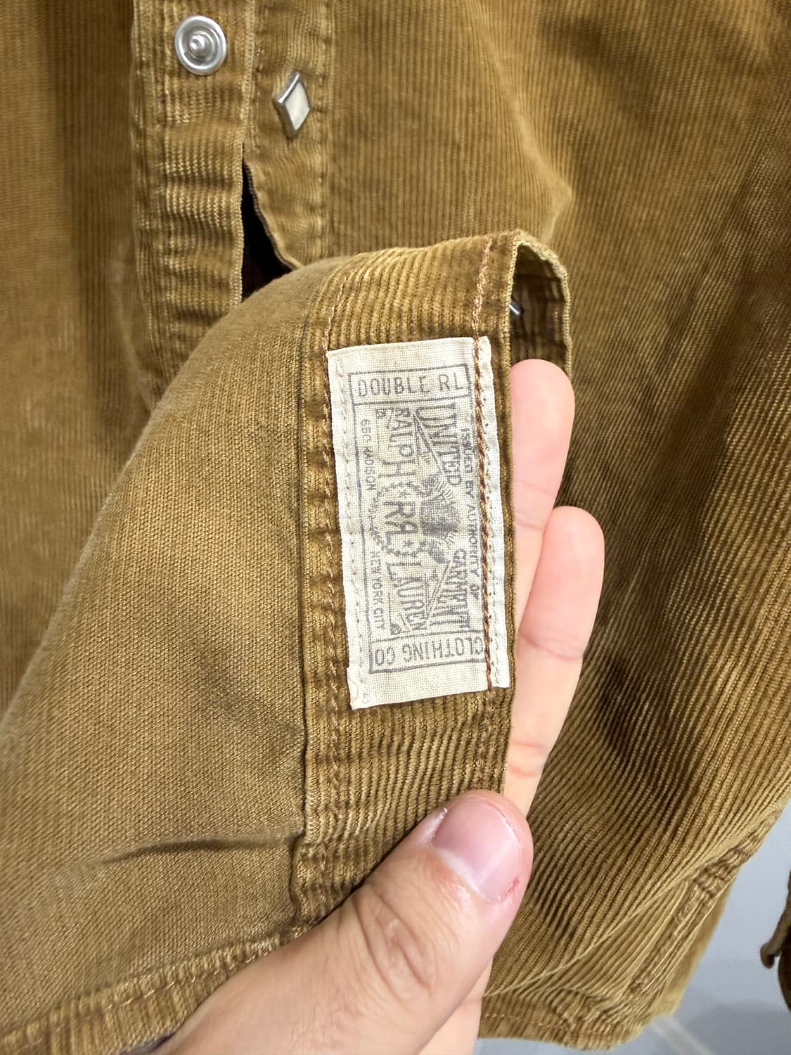 rrl 코듀로이 웨스턴 셔츠 xl 상품이미지3