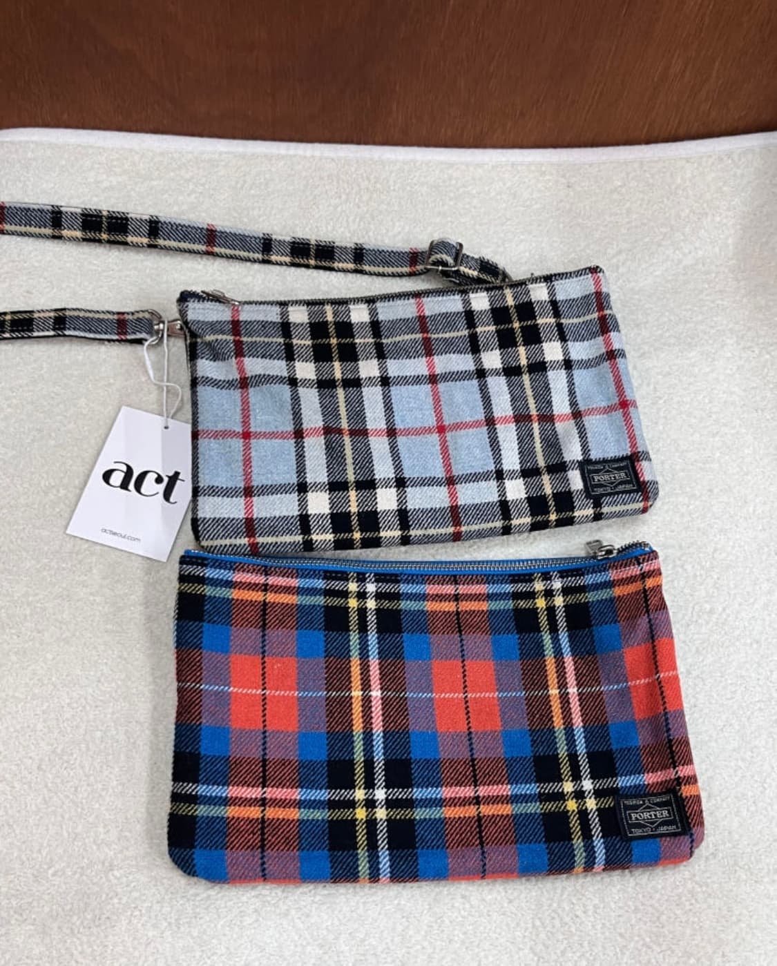 9way 포터 울 체크 패턴 백 상품이미지1