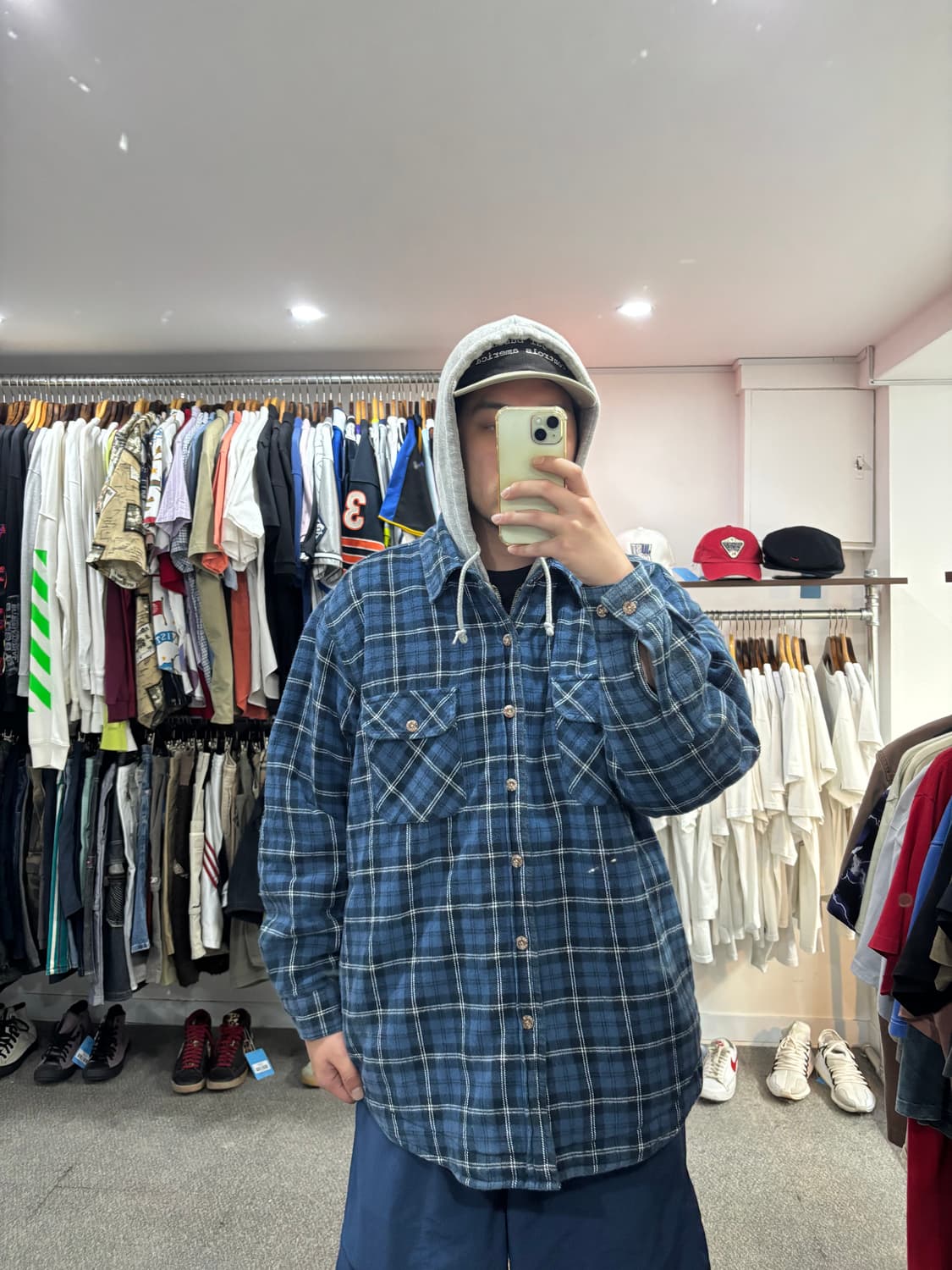 필드앤스트림 플란넬 레이어드 후드 자켓 상품이미지1
