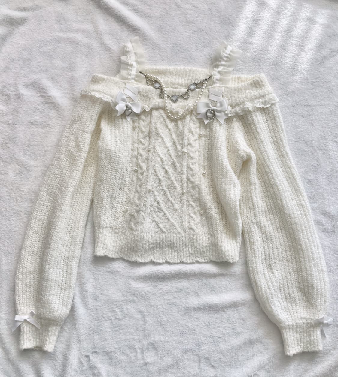 리즈리사 오프숄더 니트 달천깔 히메갸루 상품이미지1