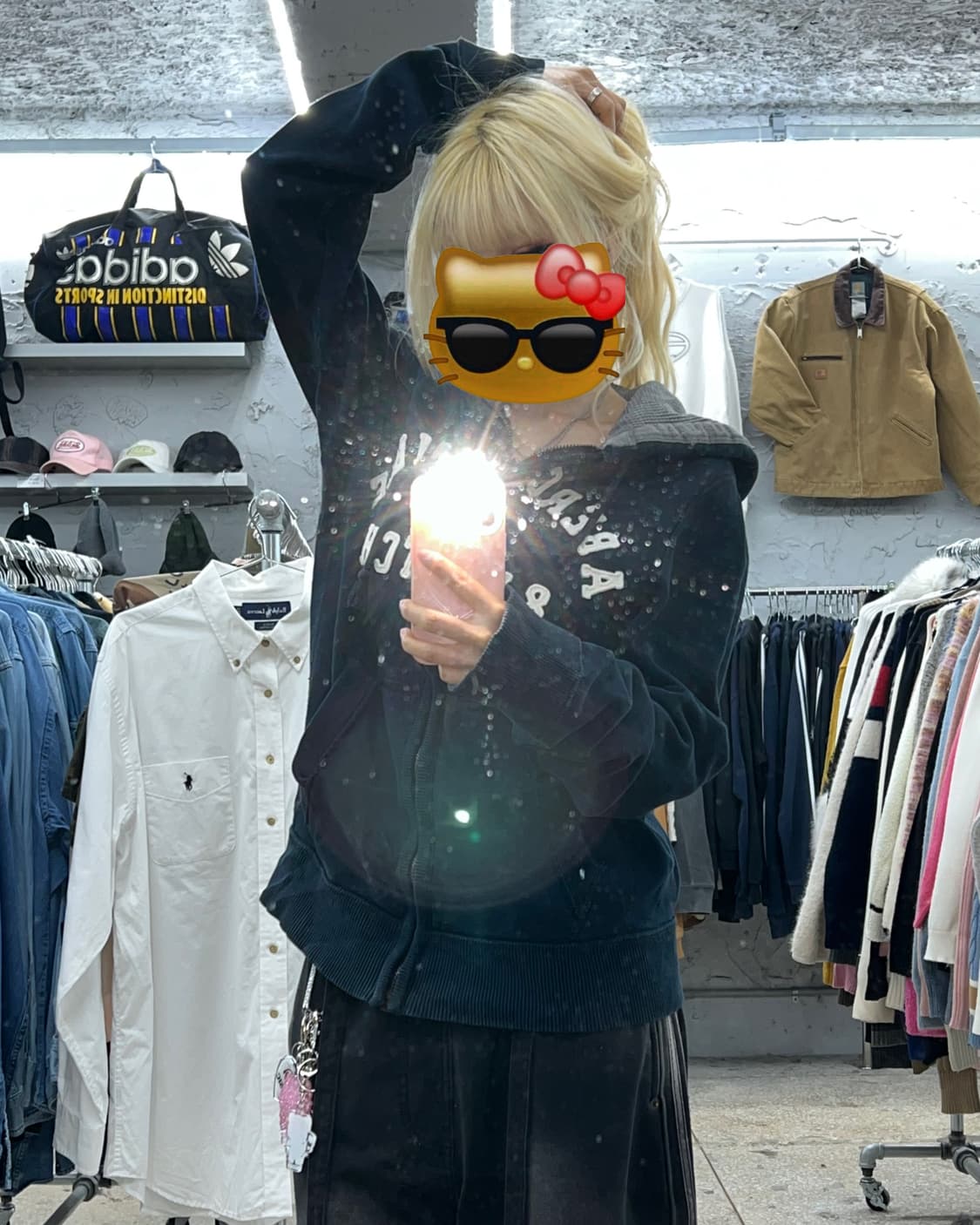 착샷O 아베크롬비 네이비 후드집업 상품이미지4