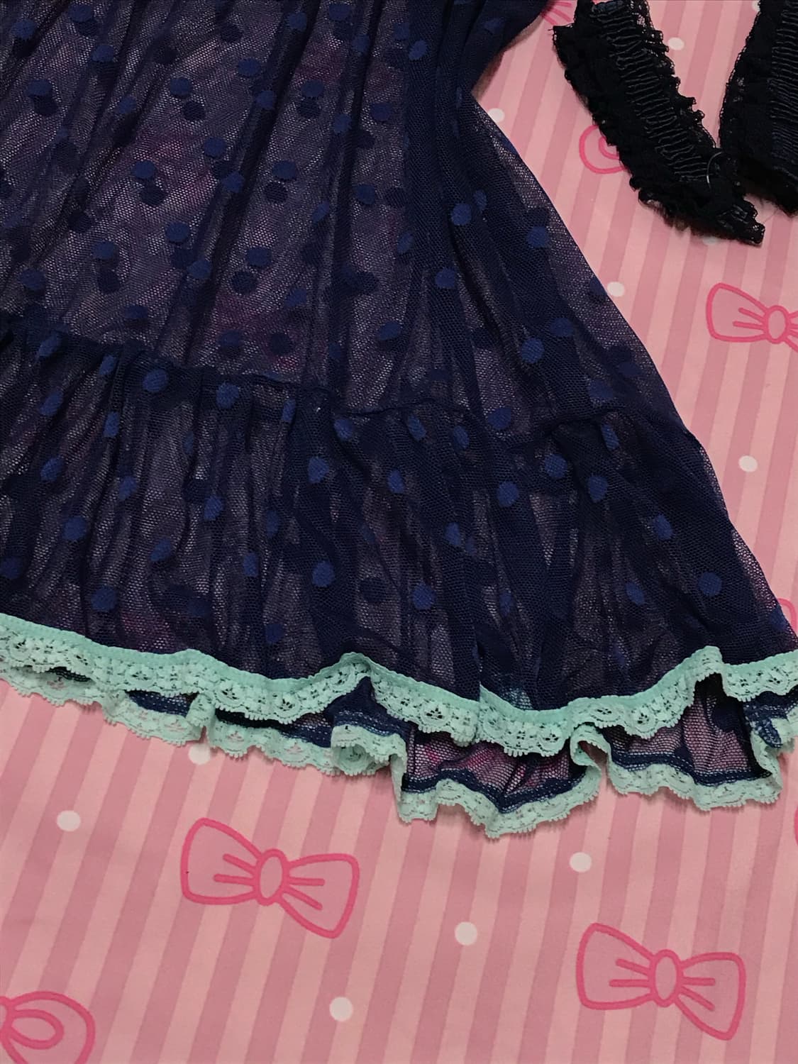 민트 도트 네이비 슬립 상품이미지4