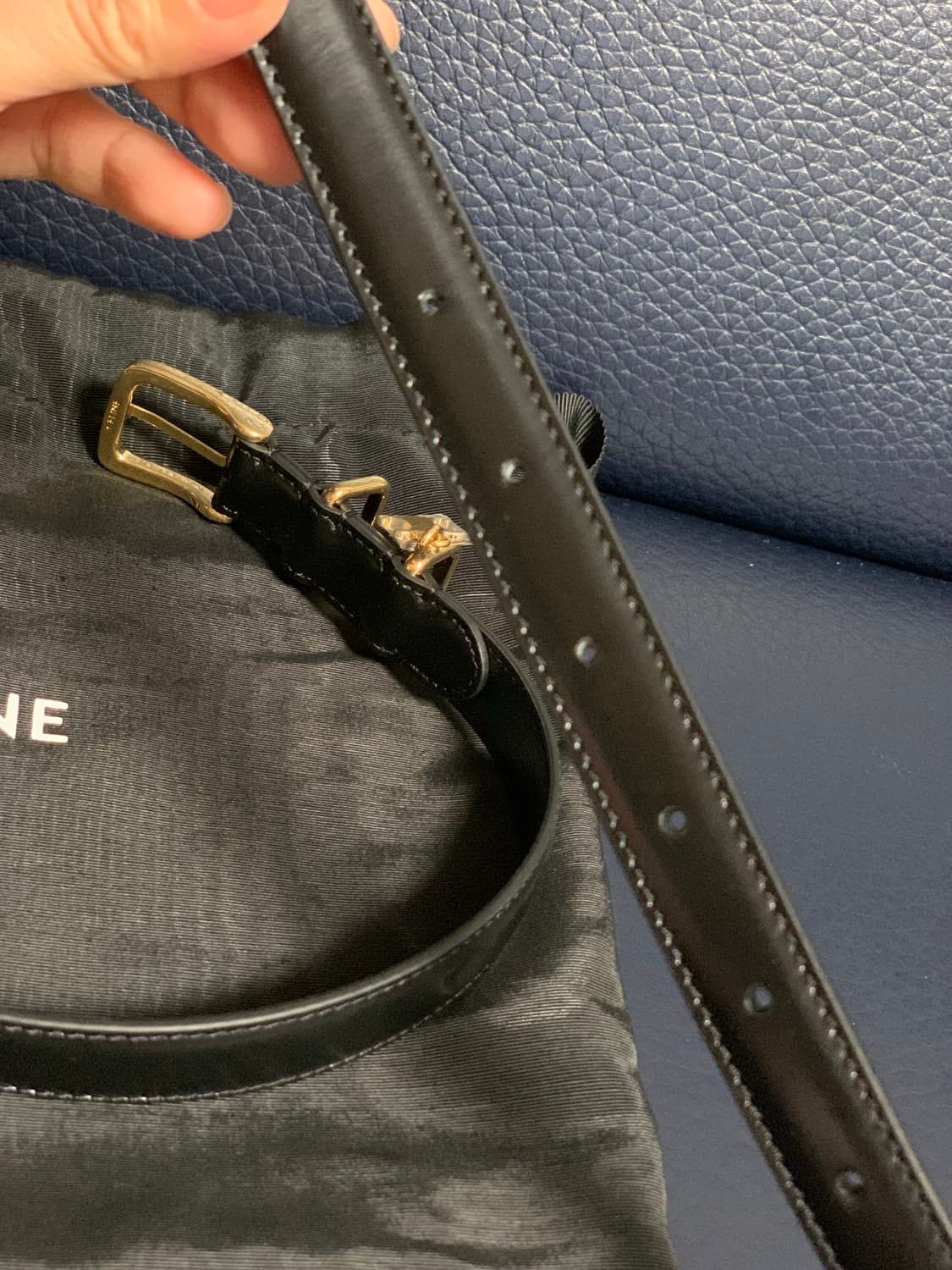 24fw 셀린느 엘레간트 참 벨트 블랙 45bbq3 상품이미지4