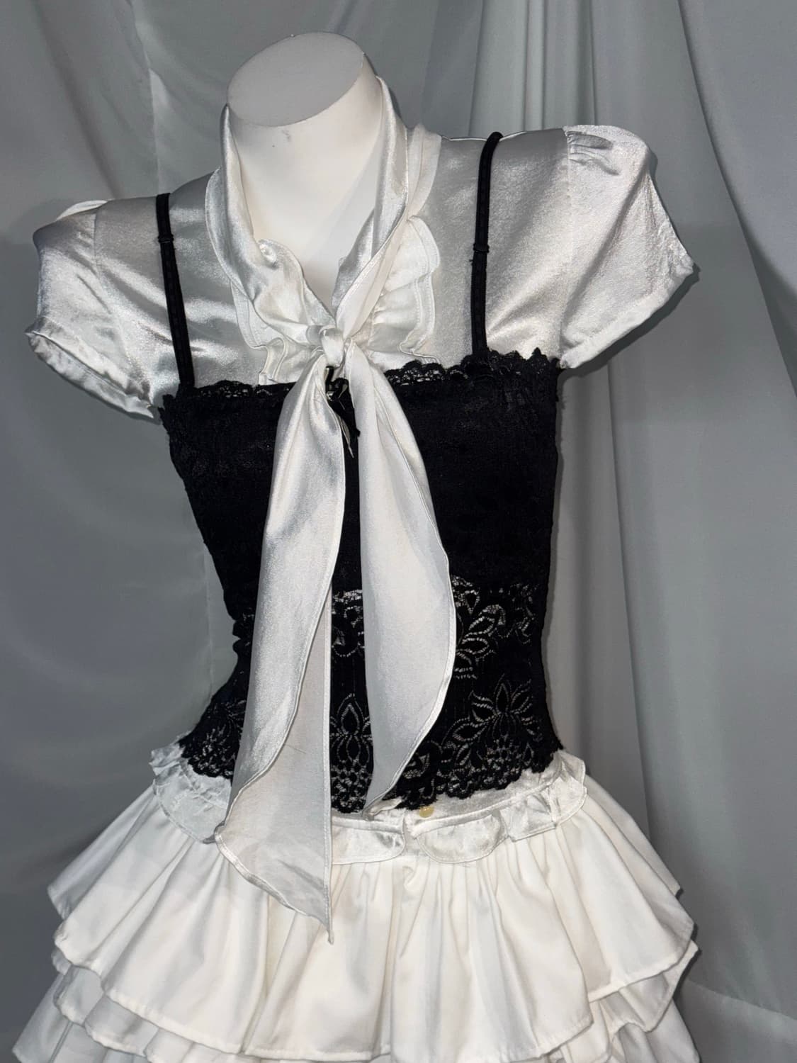 화이트 세라깔 화이트 고스 고딕 코디세트 상품이미지6