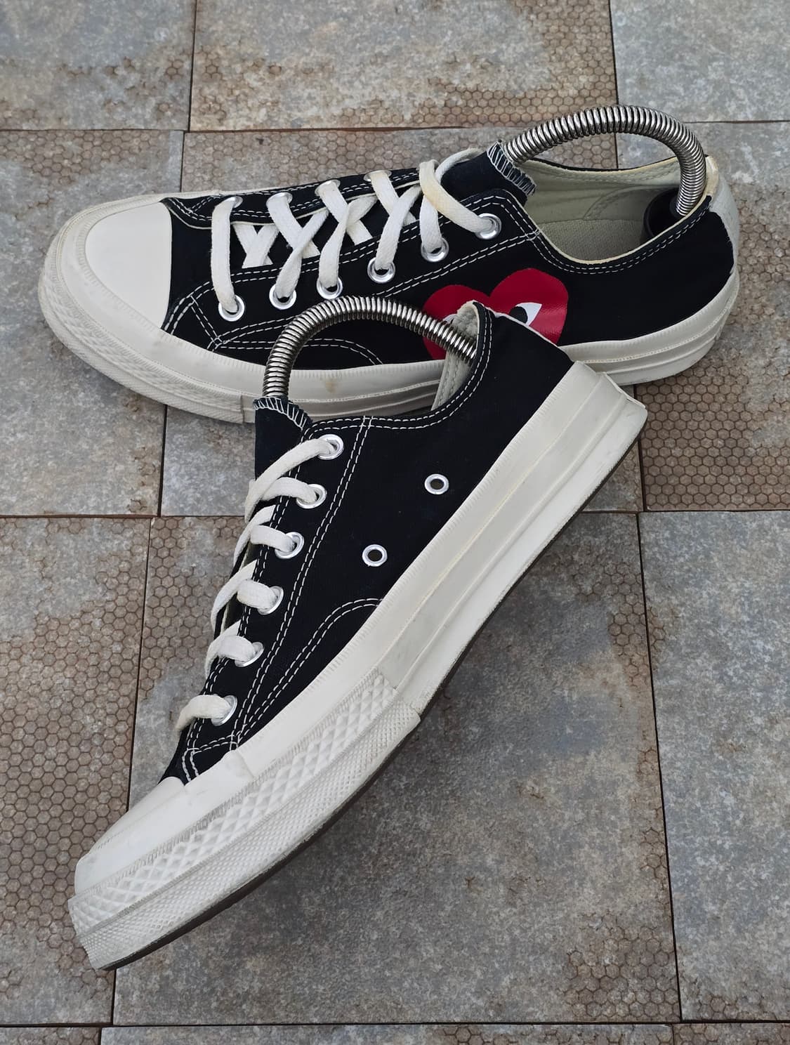 (265)컨버스 꼼데가르송 척 70 로우 블랙  상품이미지5