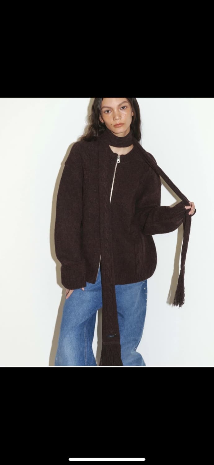 폴리수엠 케이블 니트 가디건 상품이미지6