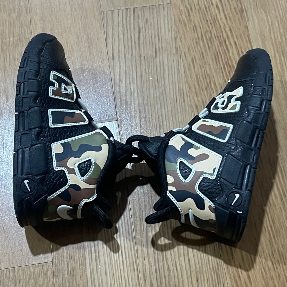 키즈) 나이키 에어 모어 업템포 카모 150mm 상품이미지6