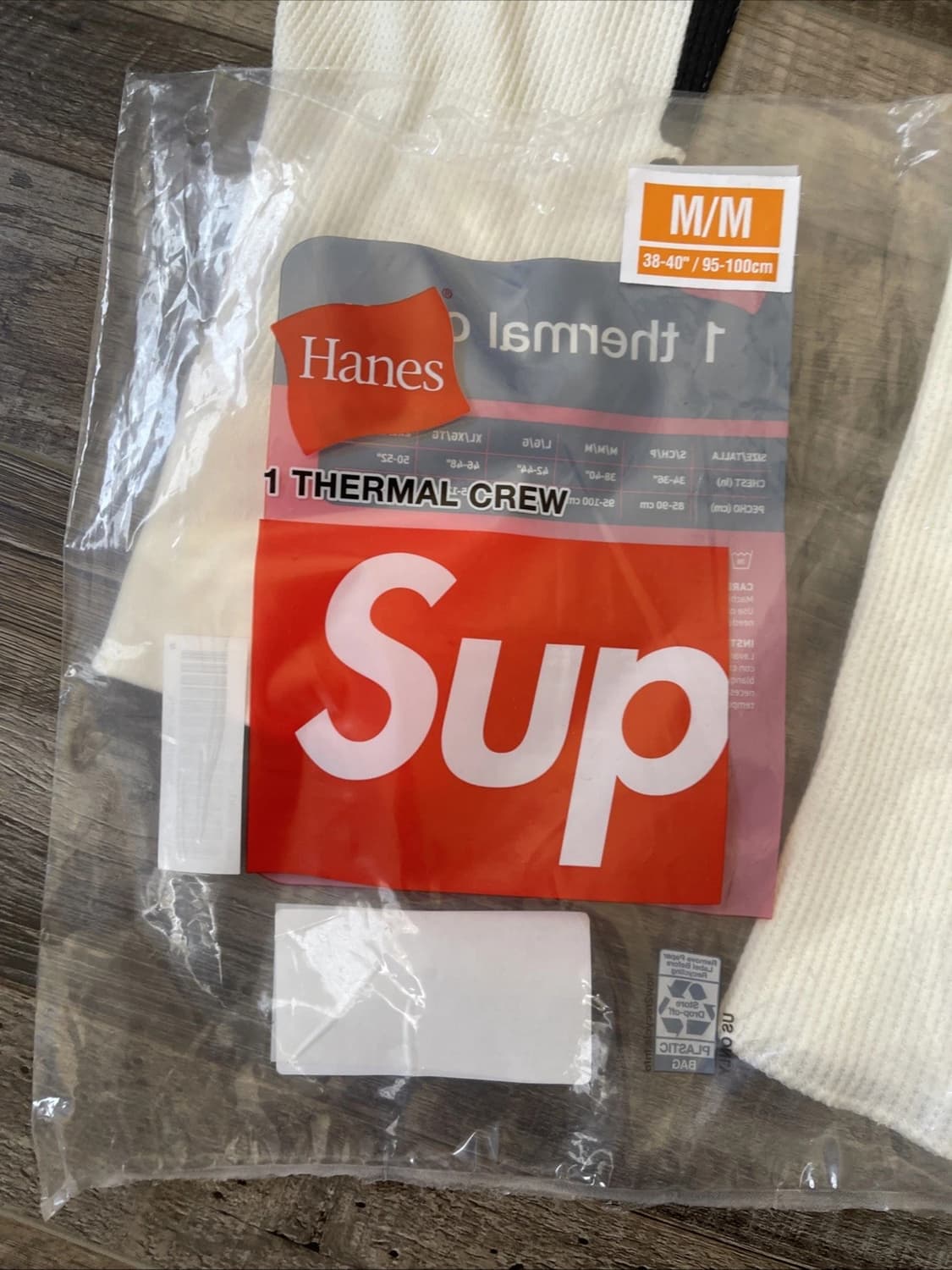 슈프림 헤인즈 본즈 써멀 크루 내츄럴 상품이미지2