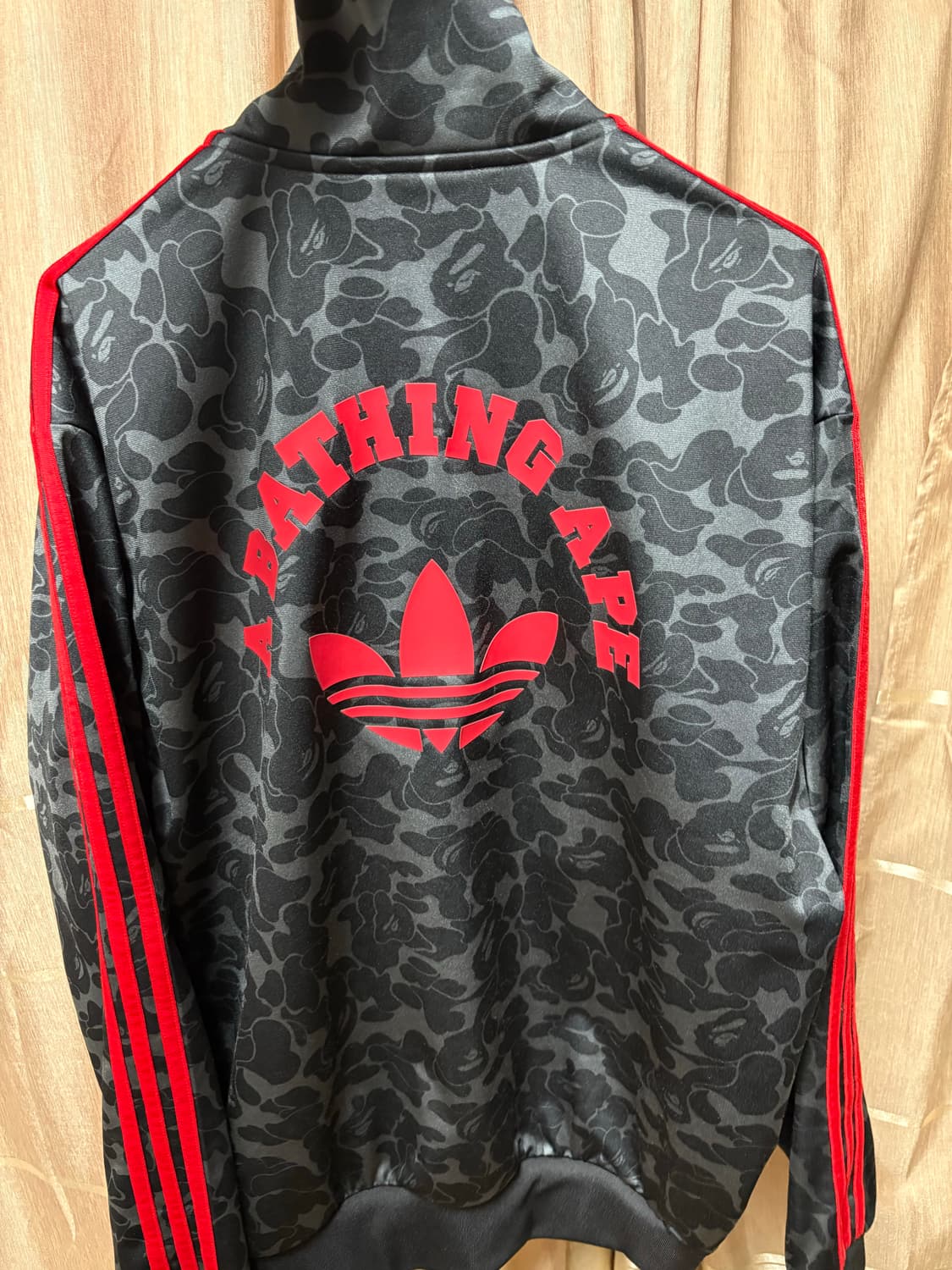 아디다스 x 베이프 올오버 프린트 트랙 탑 블랙 KR L사이즈 US M  상품이미지2