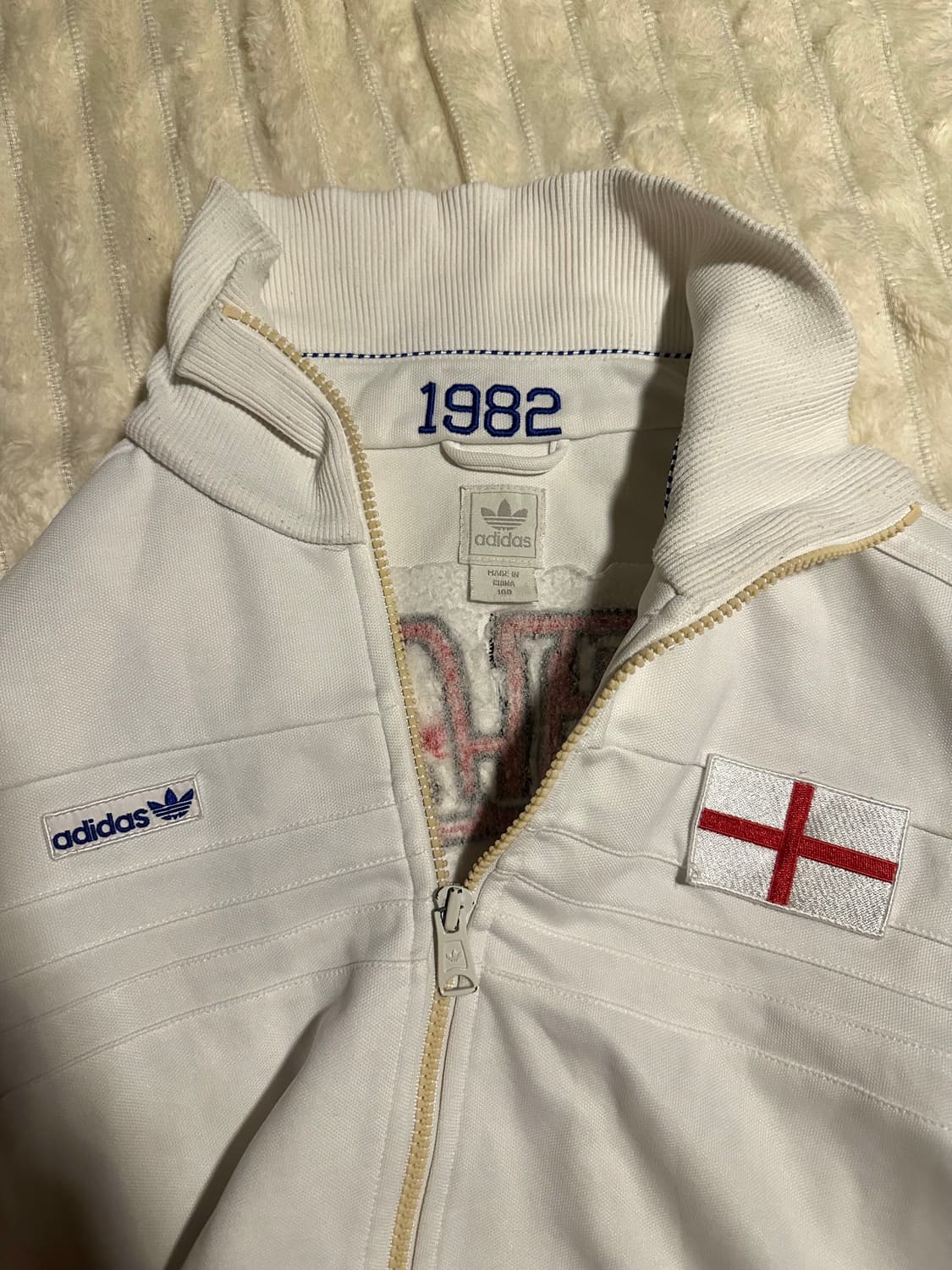 아디다스 져지 잉글랜드 흰흰 트랙탑 1988 상품이미지4