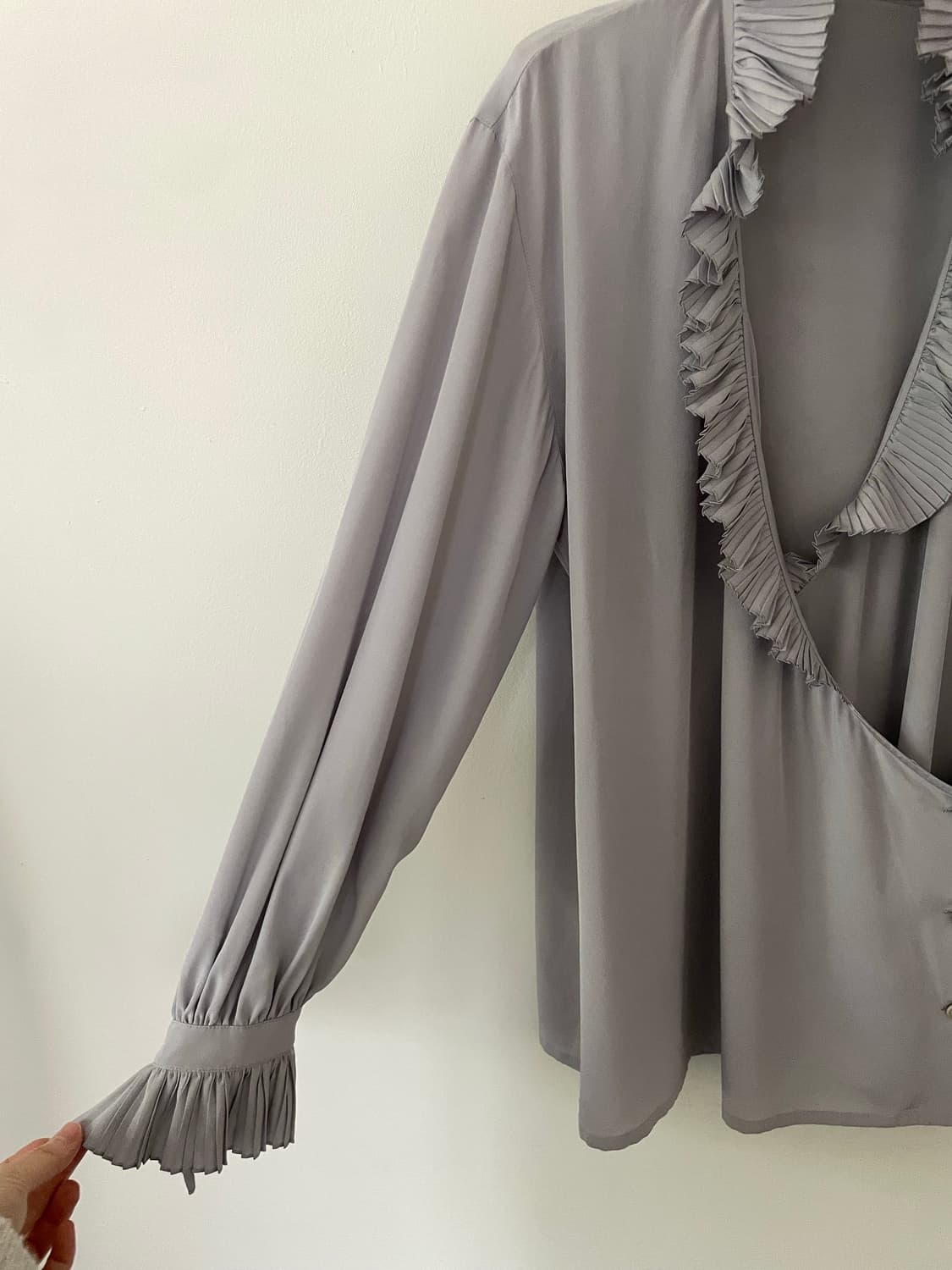Christian Dior pleated neck wrap blouse 상품이미지3