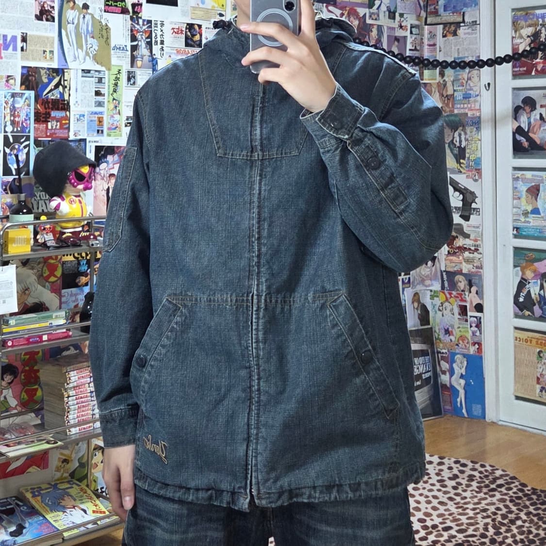 00S 엠엘비 양키스 데님 카모 후드집업 상품이미지1