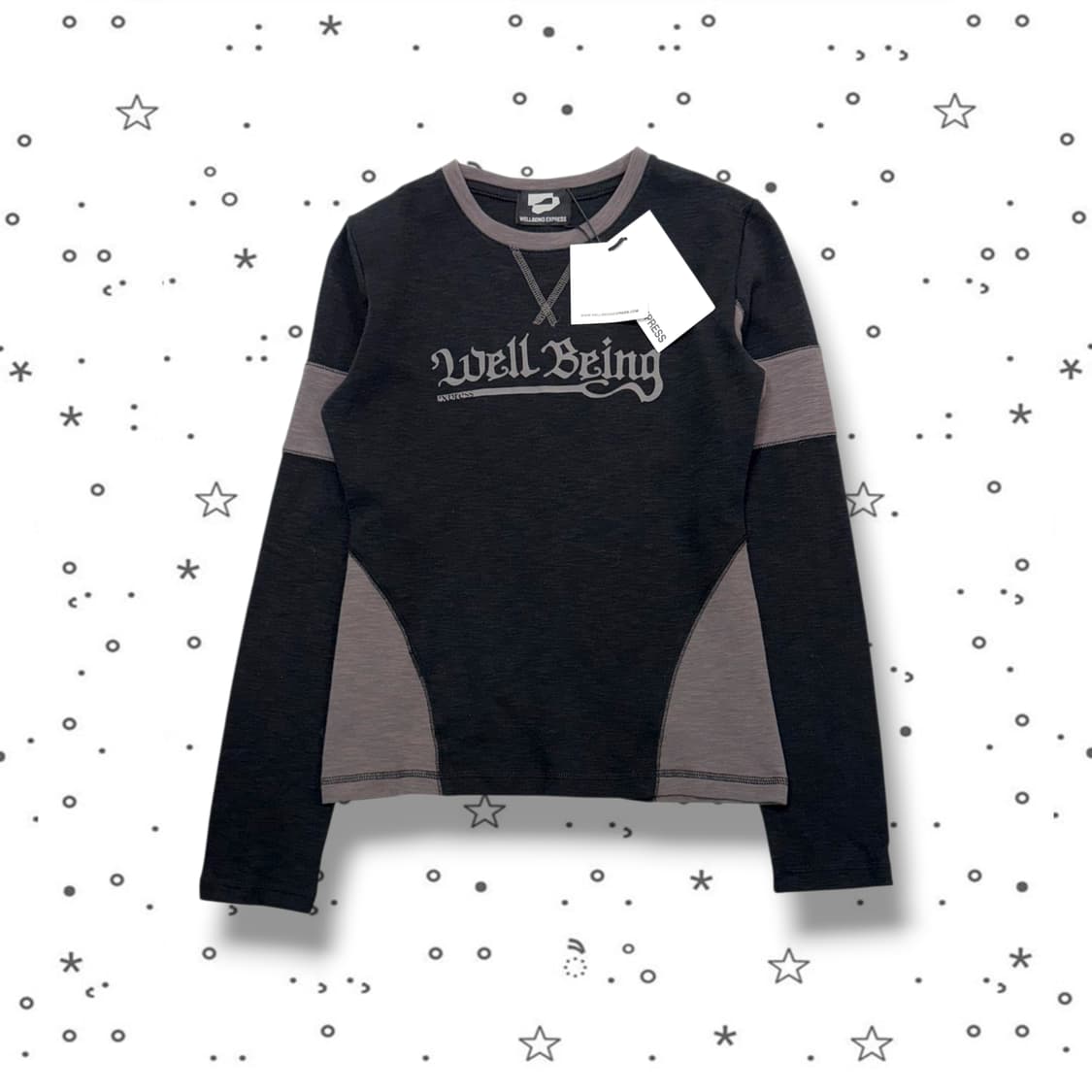 M WELLBING 웰빈익스프레스 멜란지 컬러 블록탑 블랙 상품이미지1