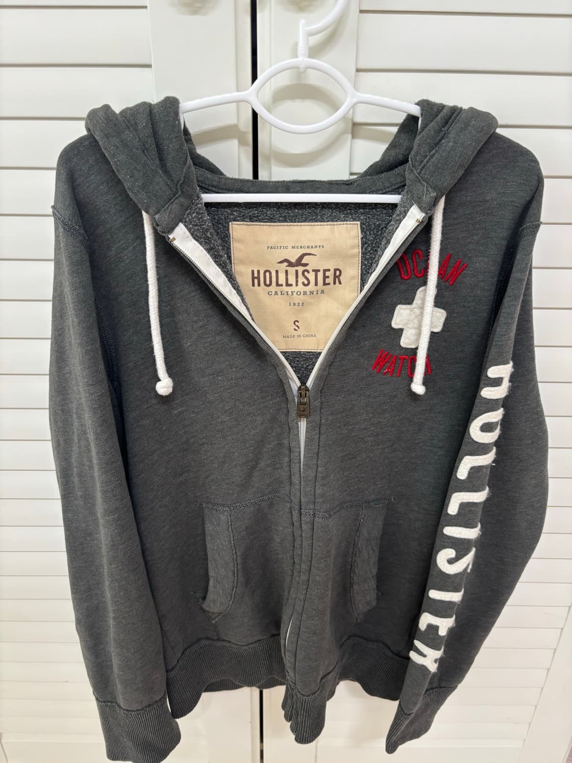 홀리스터 차콜 그레이 후드집업 S 상품이미지1